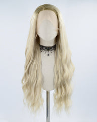 Ombre Blonde Curly Synthetic Lace Front Wig WT210