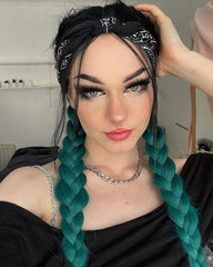 Ombre Green Synthetic Lace Front Wig WW241