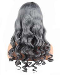 Ombre Grey Human Hair Wig HT011