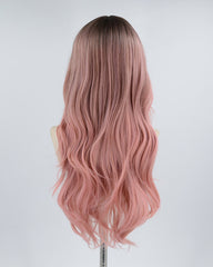 Ombre Peach Pink Synthetic Wig HW201