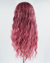 Ombre Curly Wine Red Synthetic Lace Front Wig WW384