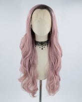 Ombre Rose Pink Synthetic Lace Front Wig WW415
