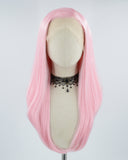 Pink Synthetic Lace Front Wig WW454