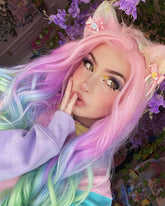 Rainbow Wavy Synthetic Lace Front Wig WW395