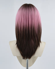 Pink Ombre Brown Synthetic Wig HW209