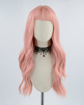 Pastel Pink Wavy Synthetic Wig HW186