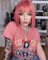 Pink Hard Front Wig HW016
