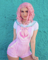 Short Pink Bob Hairstyle Curly Synthetic Lace Front Wig WW011