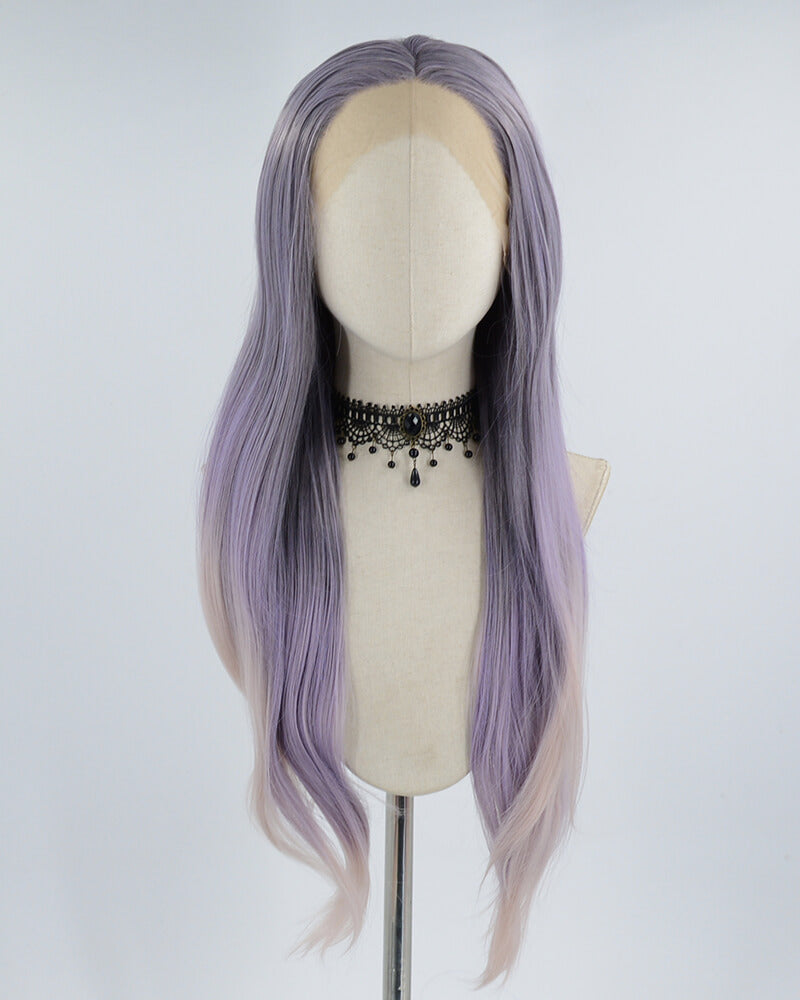 Mermaid Purple to Pink Synthetic Lace Front Wig WT128