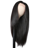 13*6 Natural Black Human Hair Wig Silk Straight HT006