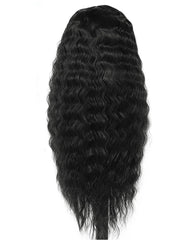 Black Curly Long Human Hair Wig HT023