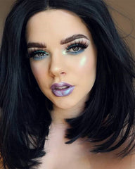 Short Black Bob Synthetic Lace Front Wigs WT015