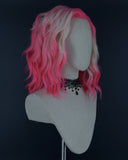 Pink Ombre Blonde Synthetic Lace Front Wig WW014