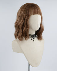 Brown Short Curly Synthetic Wig HW180