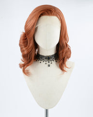 Cooper Red Wavy Synthetic Lace Front Wig WW316