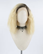 Ombre Blonde Curly Synthetic Lace Front Wig WW244