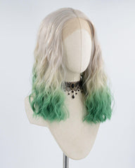 Grey Ombre Green Synthetic Lace Front Wig WW191