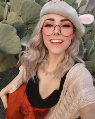 Gray Short Synthetic Lace Front Wig WW078