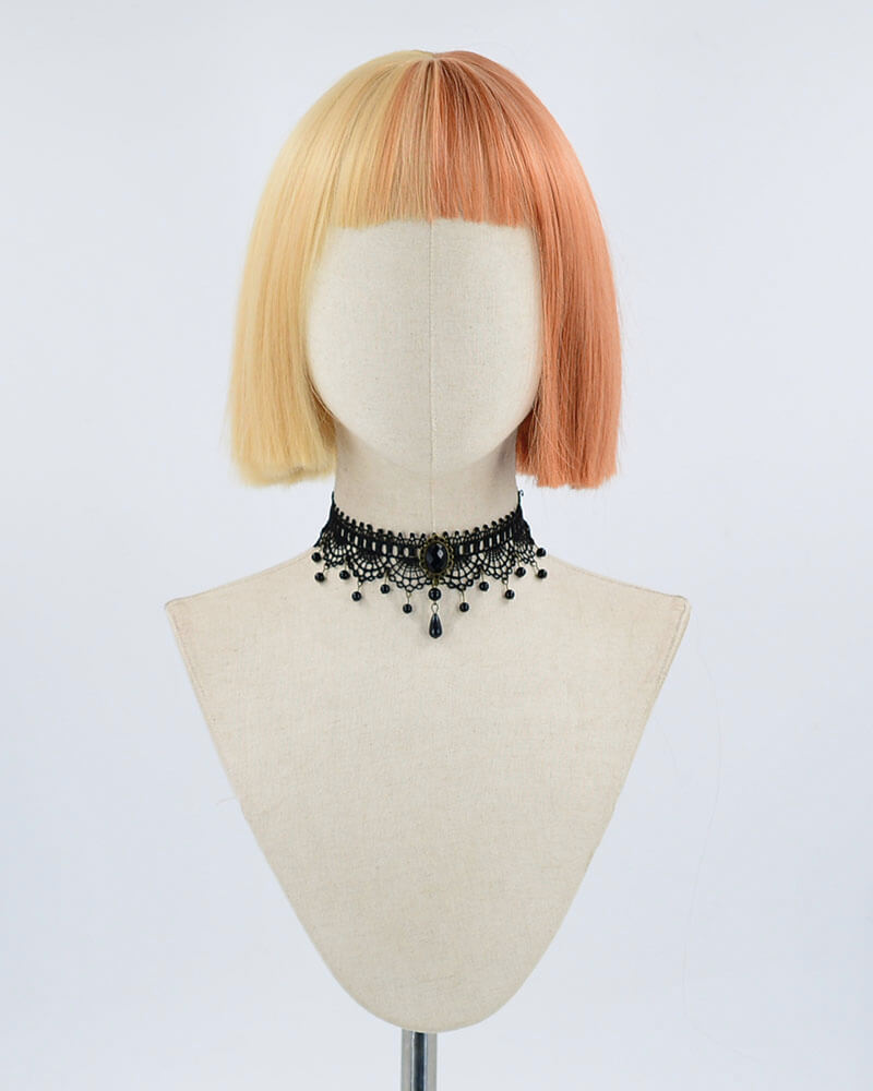 Short Half Synthetic Lace Front Wig HW171