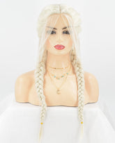 Platinum Blonde Braid Synthetic Lace Front Wig WT105