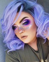 Lavender Synthetic Lace Front Wig WT031
