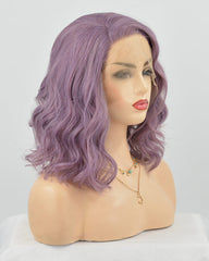 Purple Short Synthetic Lace Front Wig WT082