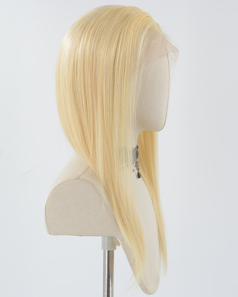 13*4 613 Blonde Human Hair Wig Straight Wig HT036