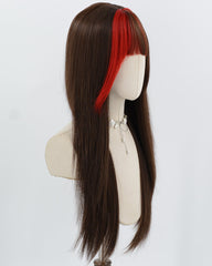 Black Red Synthetic Wig HW821