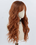 Brown Red Curly Synthetic Wig HW778
