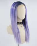 Ombre Purple Synthetic Lace Front Wig WW356