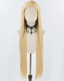 30 Inch Long Blonde Synthetic Lace Front Wig WW959
