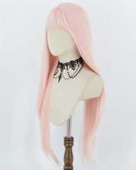 30Inch Long Pink Synthetic Wig HW865