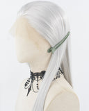 30inch Long Silver Synthetic Lace Front Wig WW958