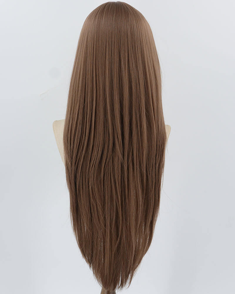 32inch Long Brown Synthetic Wig HW661