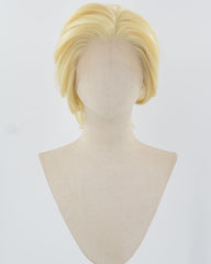 613 Blonde Short Synthetic Lace Front Men's Wig MW006