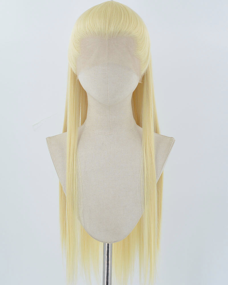 613 Blonde Straight Synthetic Lace Front Men's Wig MW054
