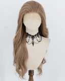 Ash Beige Brown Synthetic Lace Front Wig WW1056
