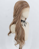 Ash Beige Brown Synthetic Lace Front Wig WW1056