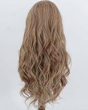 Ash Beige Brown Synthetic Lace Front Wig WW1056
