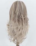 Creamy Blonde with Ash Brown Highlights Synthetic Lace Front Wig WW1072