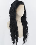 Black Wavy Synthetic Lace Front Wig WW008