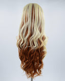 Blonde Ombre Brown Synthetic Lace Front Wig WW508