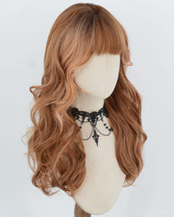Ombre Copper Brown Wavy Synthetic Wig HW857