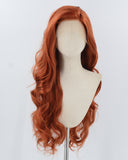 Copper Red Synthetic Lace Front Wigs WT003