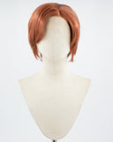 Copper Red Short Synthetic Lace Front Men's Wig MW009