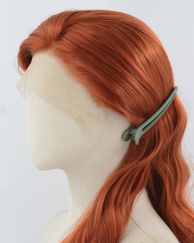Copper Red Synthetic Lace Front Wigs WT003