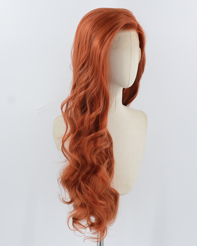 Copper Red Synthetic Lace Front Wigs WT003