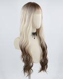 Platinum Blonde Ombre Brown Synthetic Wig HW224