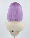 Purple Short Human Hair Wig HT013
