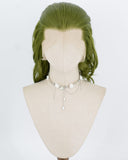 Green Wavy Joker Cosplay Synthetic Lace Front Wig